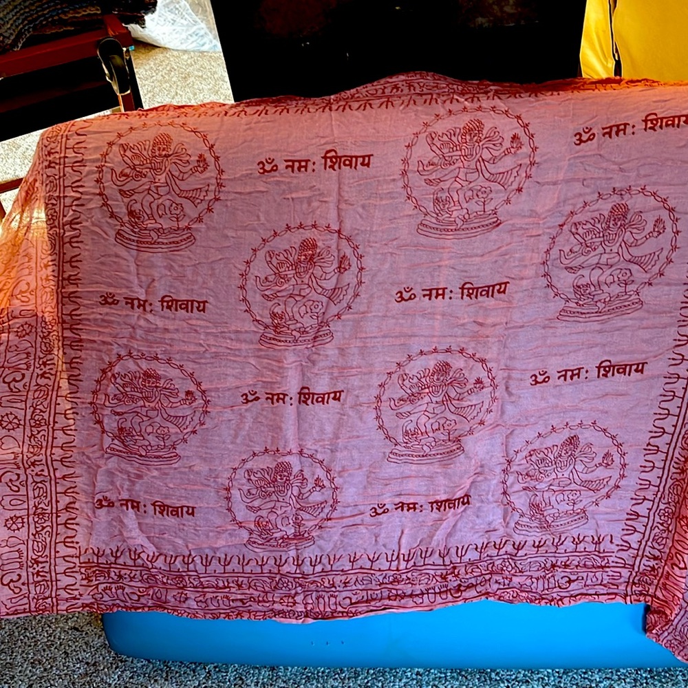 Coral, made in India, oversized scarf, wrap, cover up